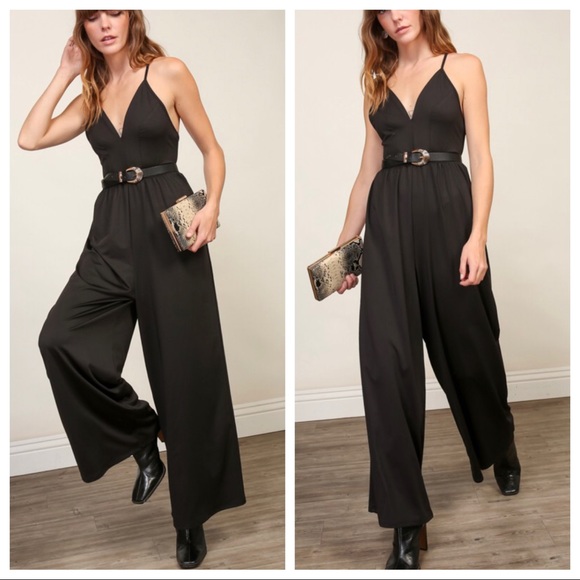#02 ✨BLOW OUT SALE✨Black chic fabulous wide leg jumpsuit - Picture 5 of 5